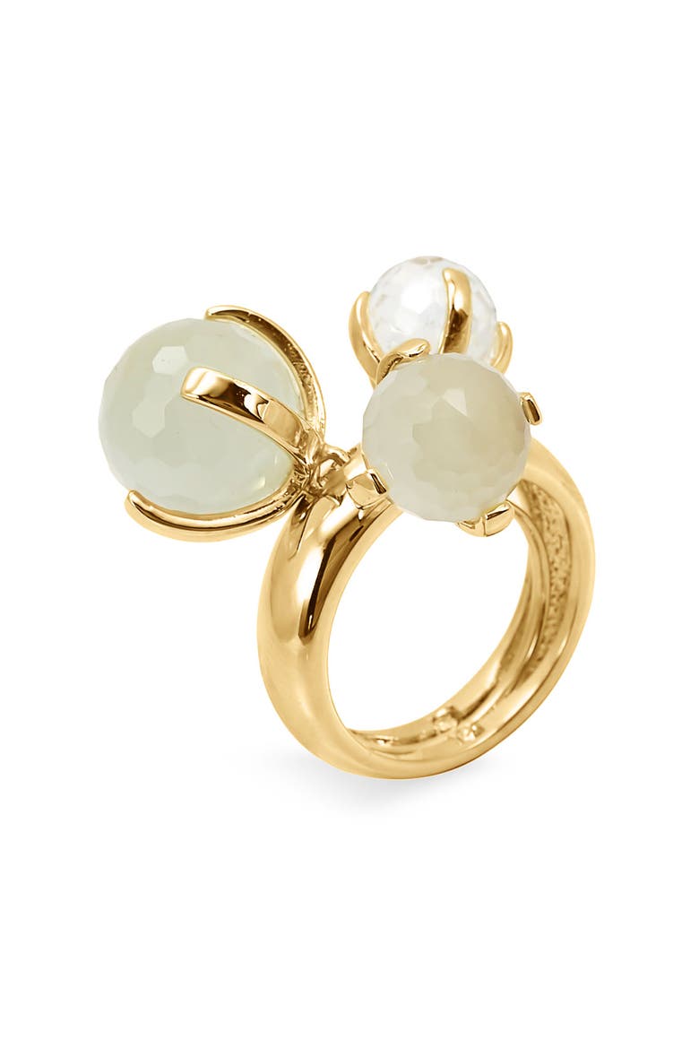 3-Stone Charm Ring, Main, color, WHITE/ GOLD