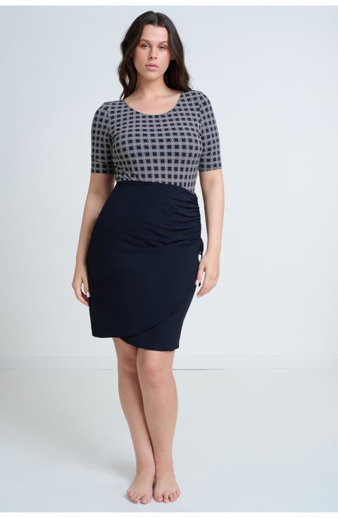 Modest Surplice Skirt with Side Shirring