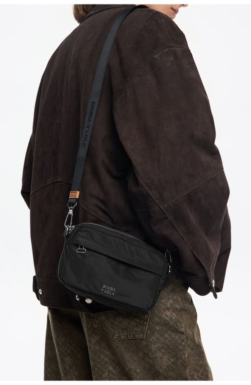 Bimba Y Lola Nylon Exterior Crossbody Bag In Black