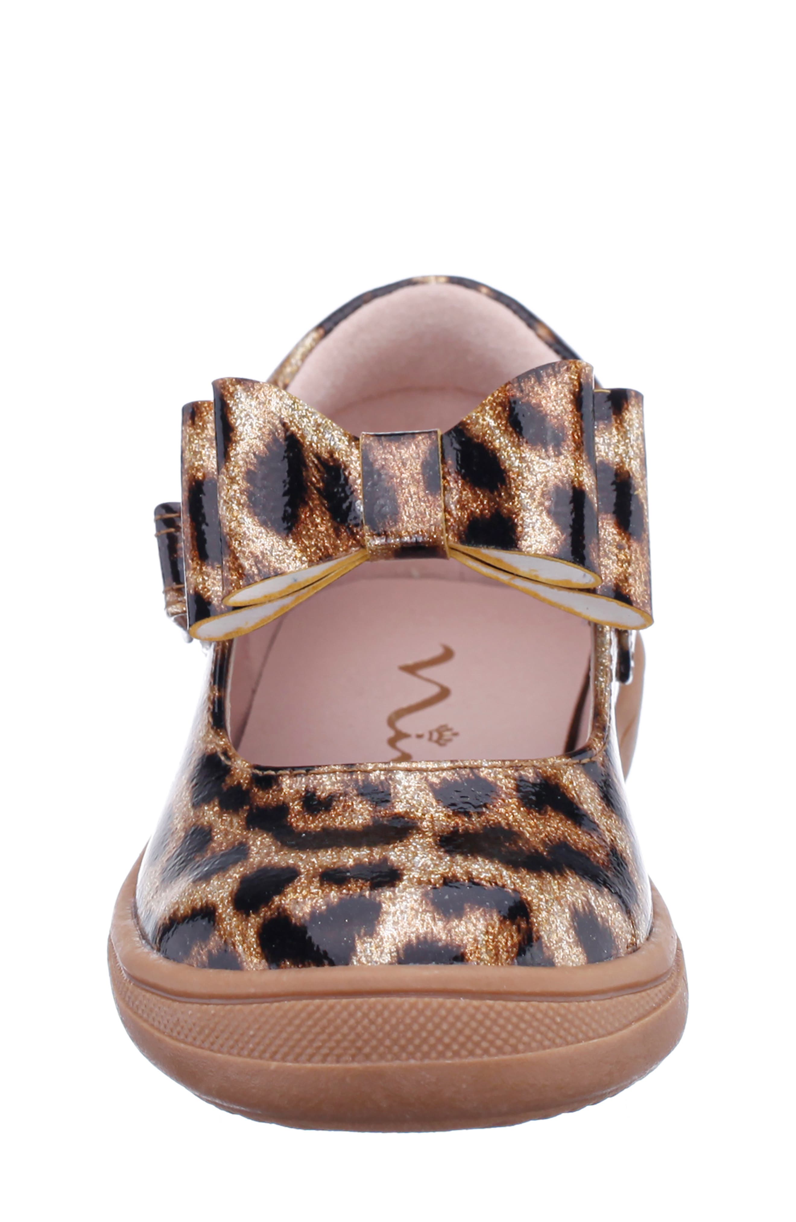 Nina Kids' Varga Glitter Mary Jane Flat, Alternate, color, Leopard Coated Glitter