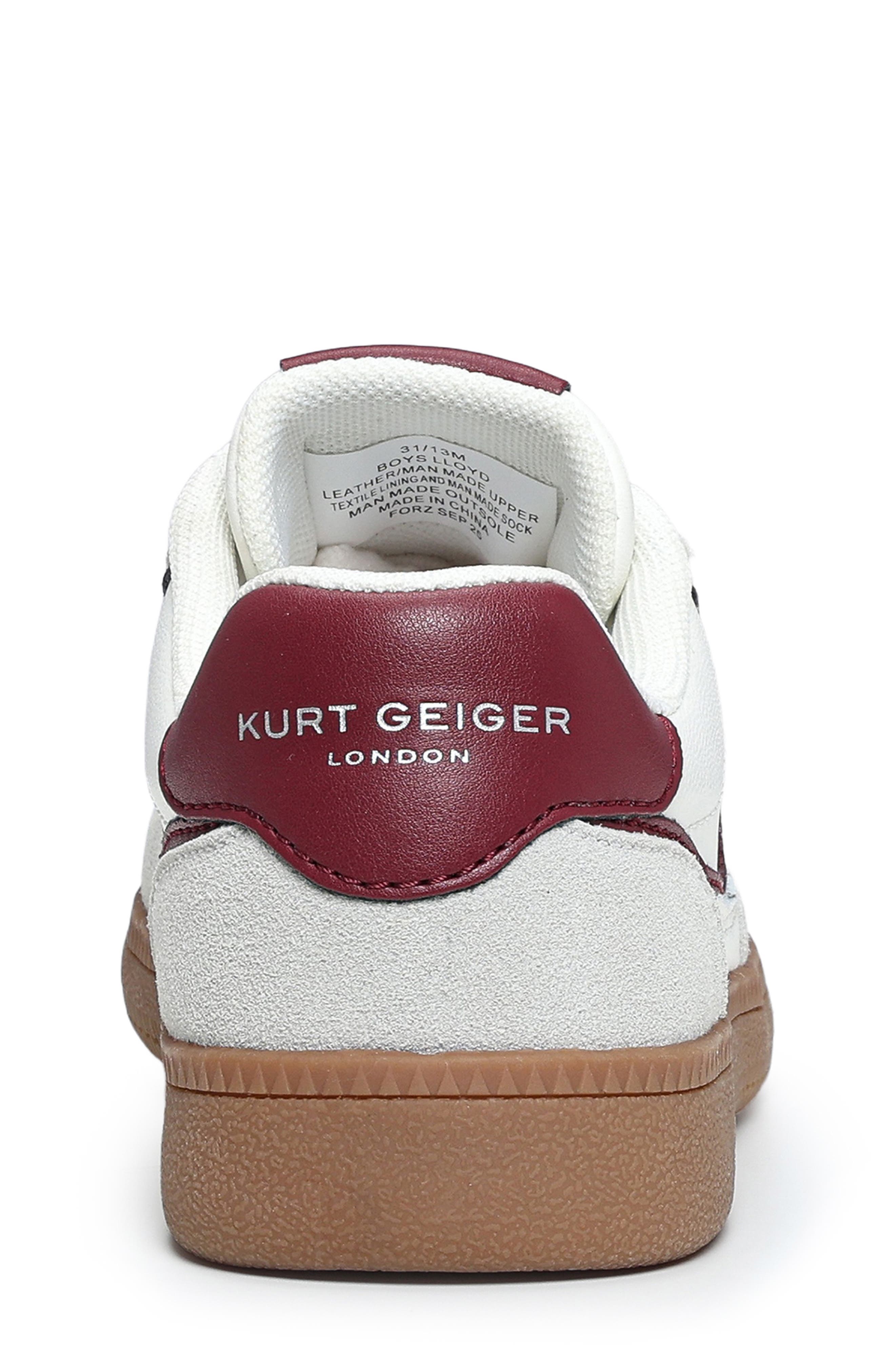 Kurt Geiger London Kids' Lloyd Sneaker, Alternate, color, White/ Red