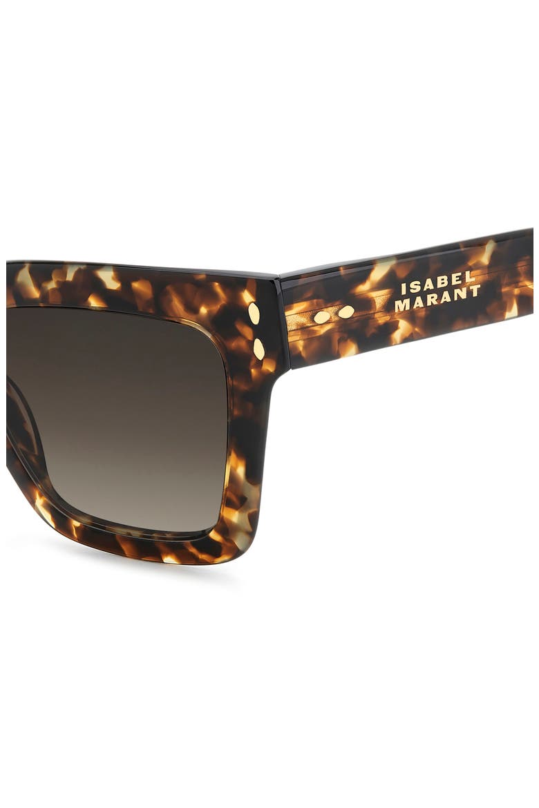 53mm Gradient Rectangular Sunglasses, Alternate, color, HAVANA/ BROWN SF