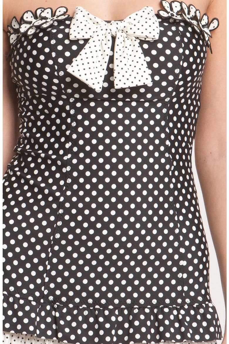 'Pinwheel' Skirted One Piece Swimsuit, Alternate, color, NAUGHTY/NICE