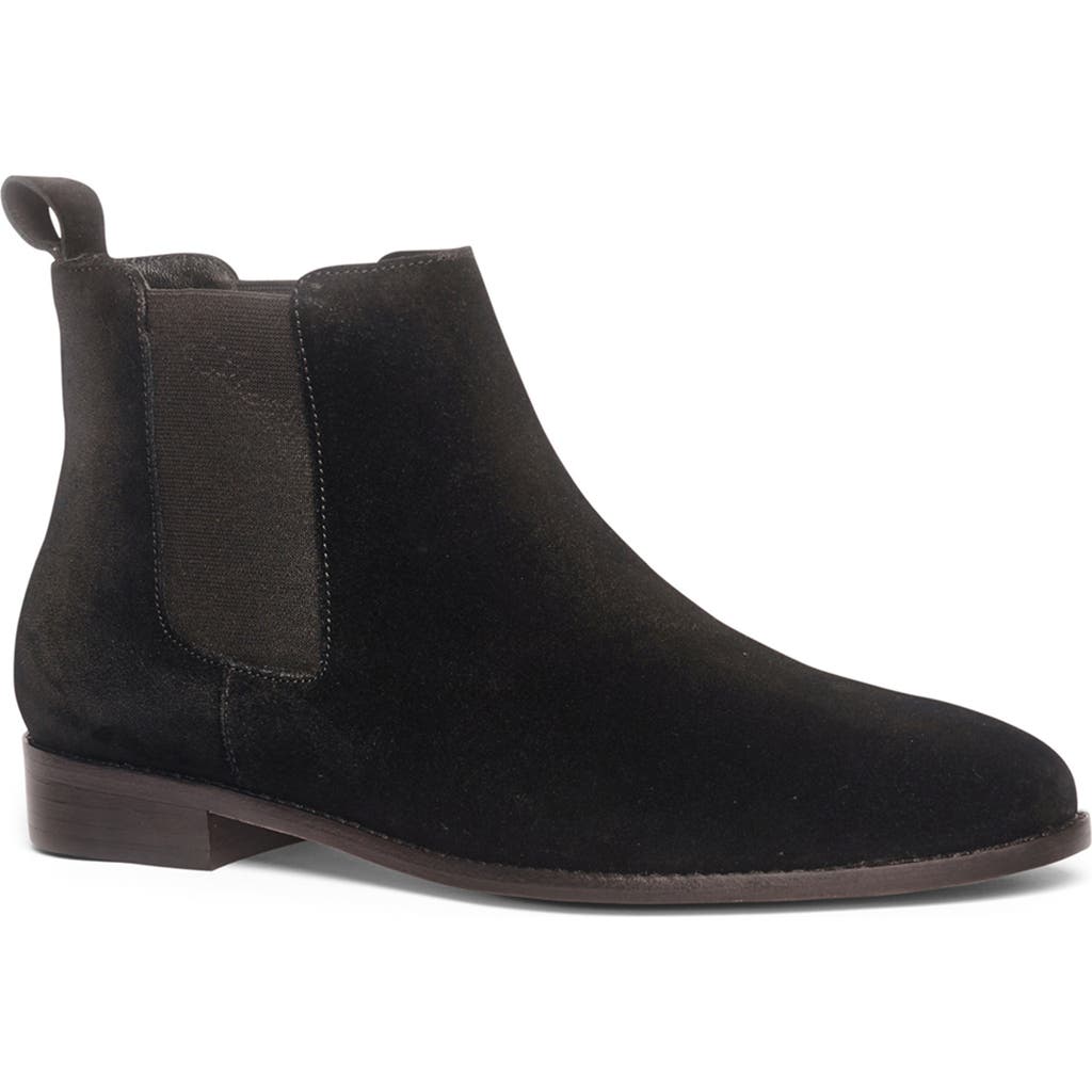 Anthony Veer Michelle Chelsea Boot In Black Suede