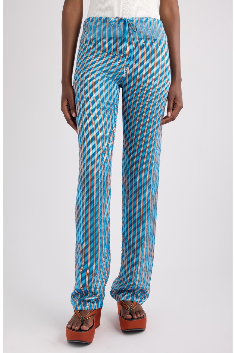 Pacha Devour Diagonal Stripe Drawstring Pants, Main, color, TURQUOISE