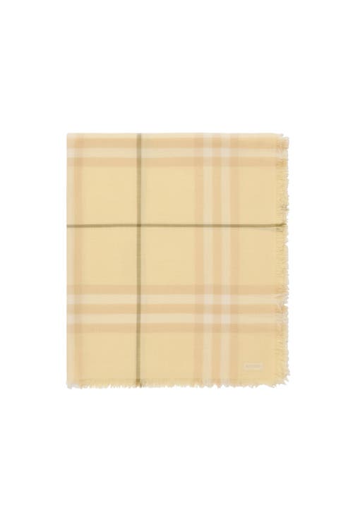 Burberry Wide Check Wool Scarf