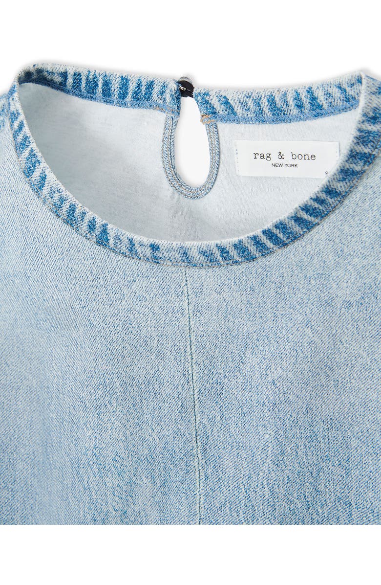 rag & bone rb Miramar Kelly Cotton Faux Denim T-Shirt Dress, Alternate, color, Seaside