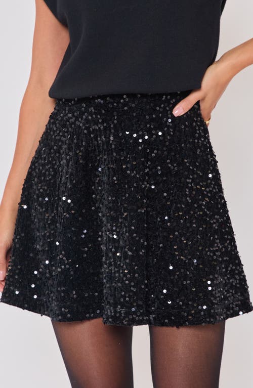 Vici Collection Stassie Sequin Miniskirt In Black