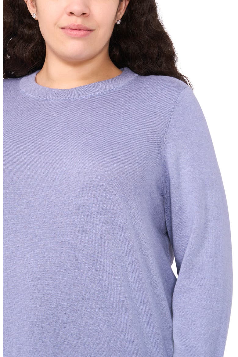 Button Cuff Cotton Blend Sweater, Alternate, color, STONEWASH