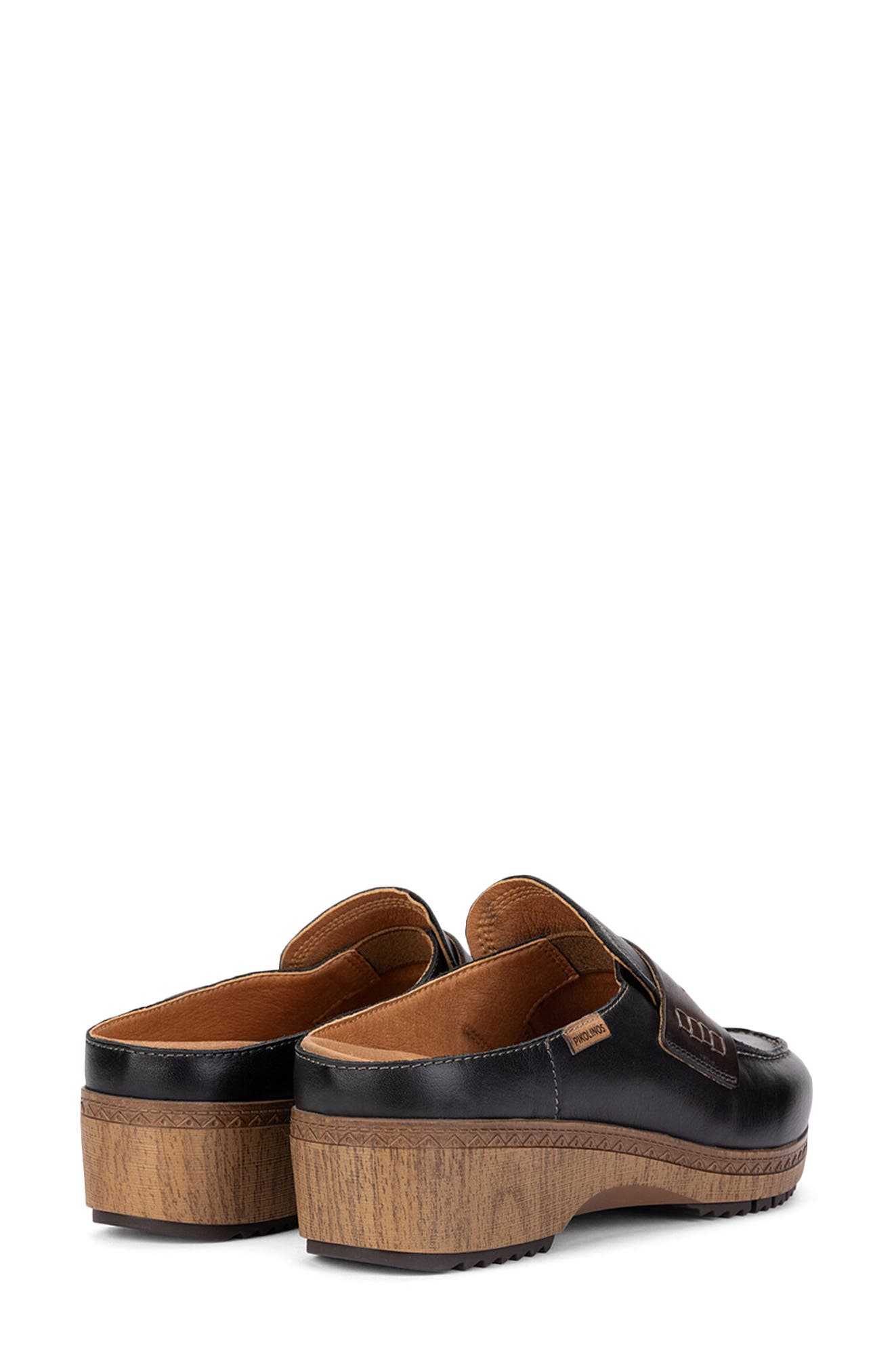 Granada Leather Clog, Alternate, color, BLACK