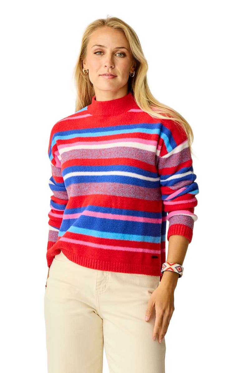 Carve Designs Olivia Plush Sweater, Main, color, Multistripe