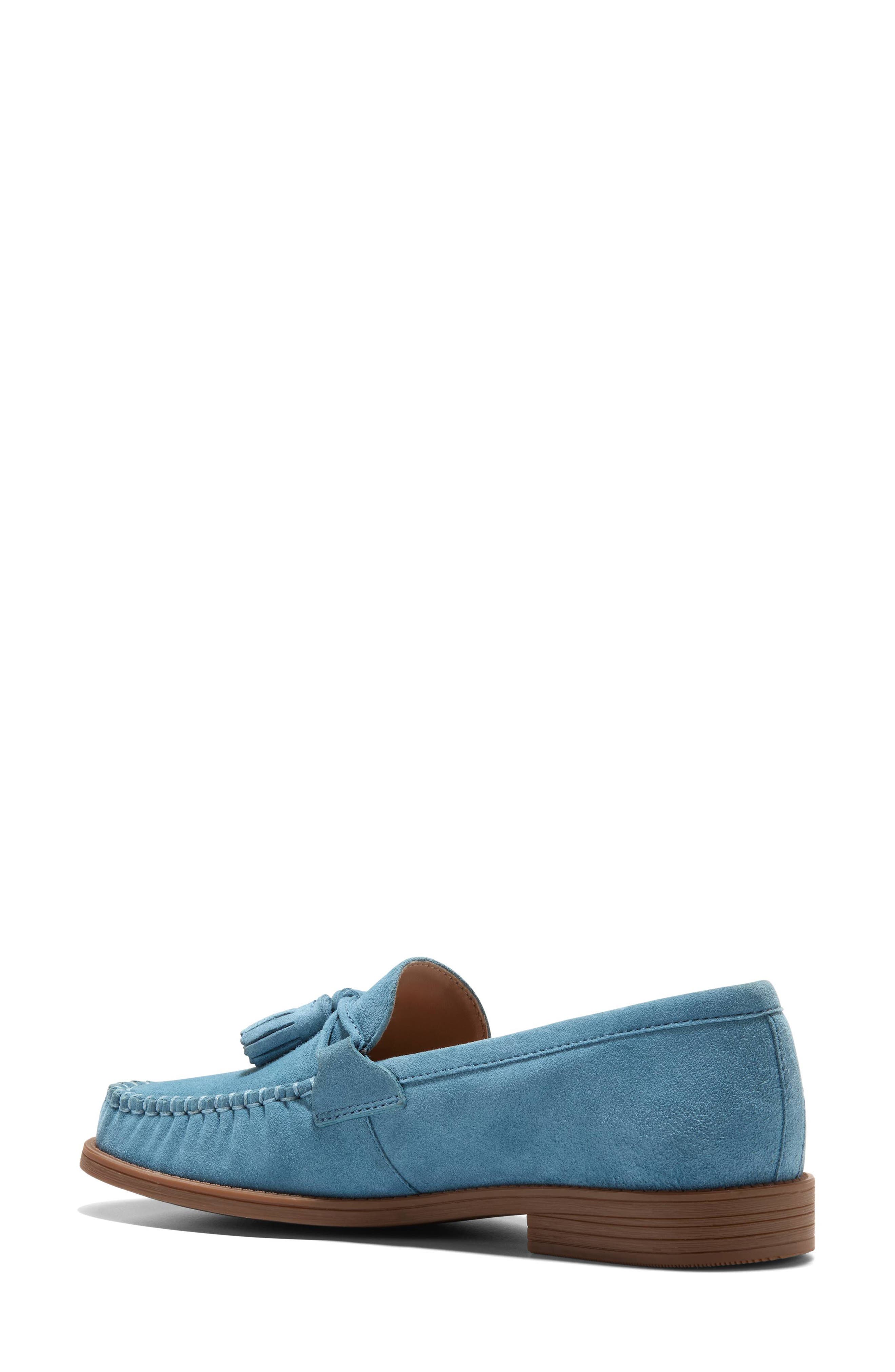 Stassi Tassel Loafer, Alternate, color, PROVINCIAL BLUE SUEDE