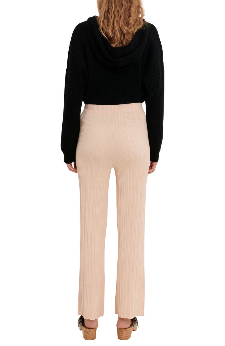 maje Peline Rib Pants, Alternate, color, Pale Pink
