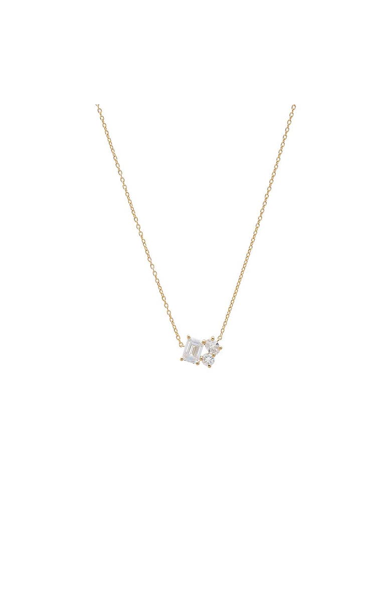 BY ADINA EDEN Lab Grown Diamond Multi Shape Cluster Pendant Necklace, Main, color, Gold