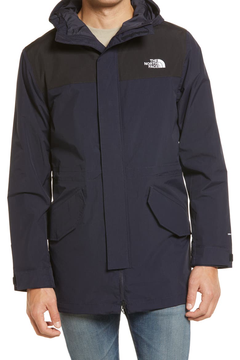 City Breeze Water Repellent Hooded Rain Parka, Alternate, color, AVIATOR NAVY/ TNF BLACK