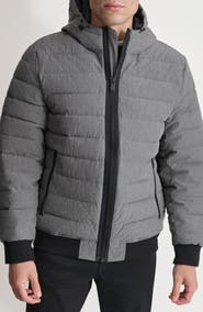 DKNY Zip Front Quilted Jacket