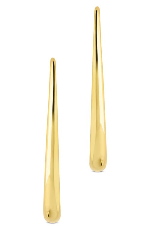 Sterling Forever Rosabel Threader Hoop Earrings In Gold