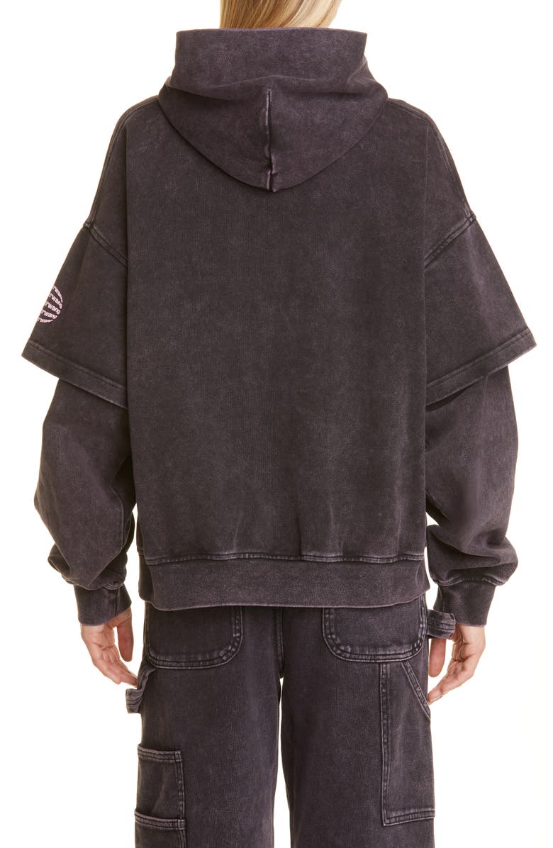 Alexander Wang Acid Wash Logo Hoodie, Alternate, color,
