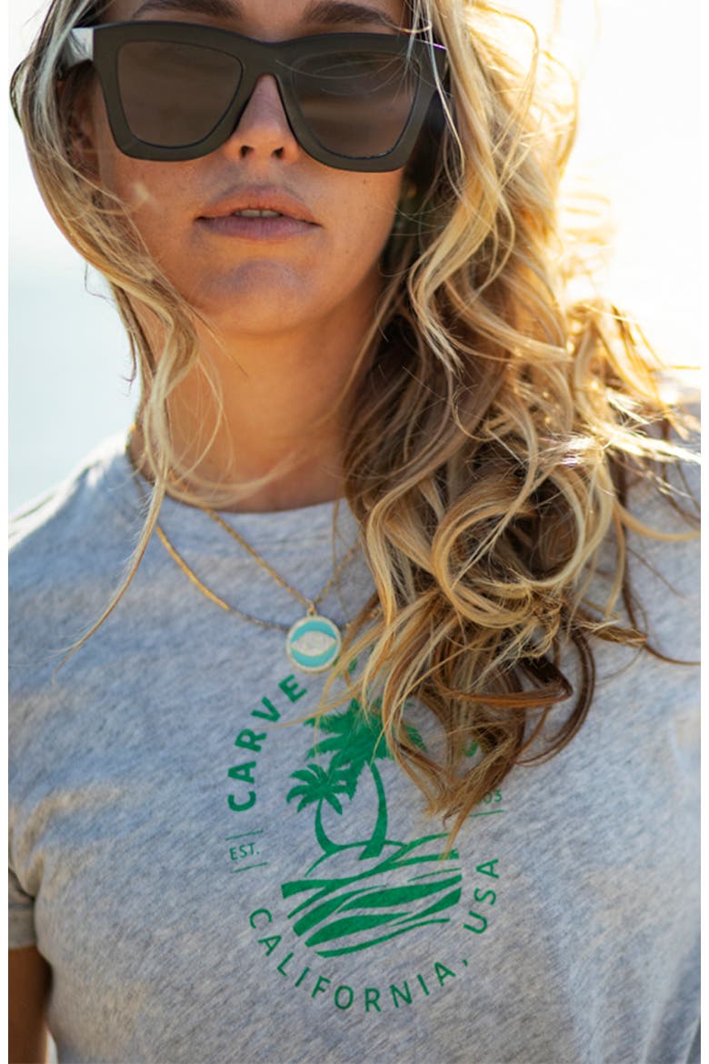 Cassidy Graphic Tee, Alternate, color, Heather Grey Palm