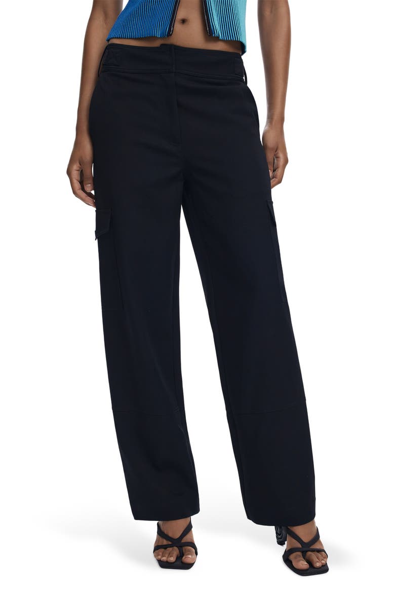 Wide Leg Cargo Pants, Main, color, BLACK