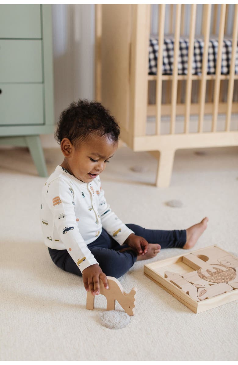 Pehr Rush Hour Organic Cotton Bodysuit, Alternate, color, 