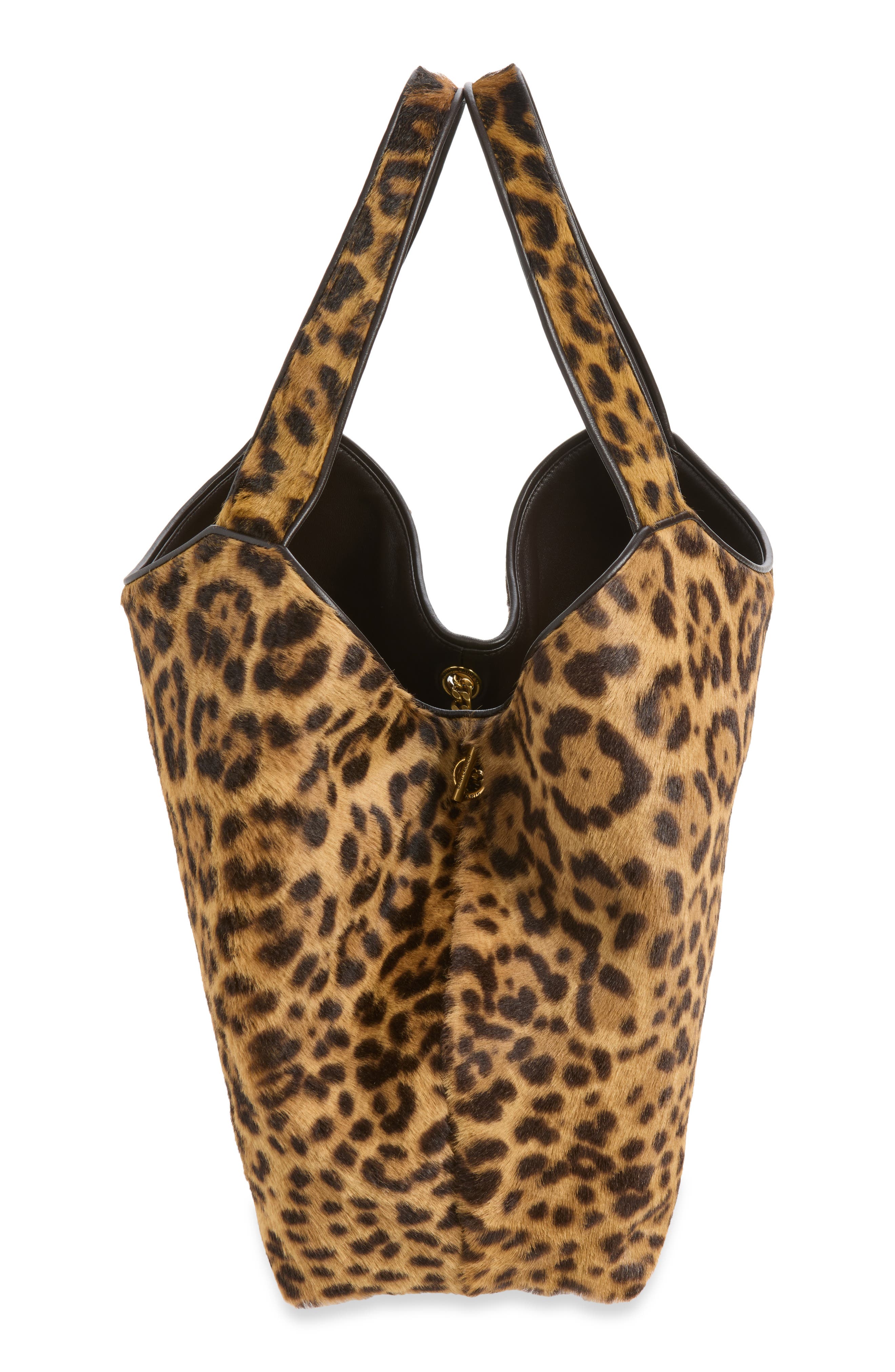 Medium Icare Leopard Print Genuine Calf Hair Shopping Tote, Alternate, color, BROWN/ BLACK