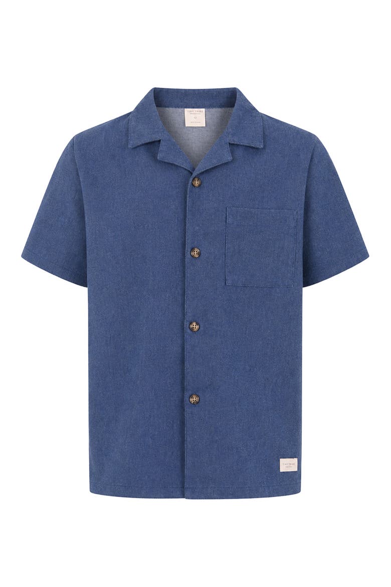 Kids' Denim Camp Shirt, Main, color, NAVY