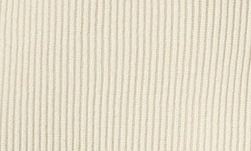 English Factory Mock Neck Peplum Rib Sweater In White