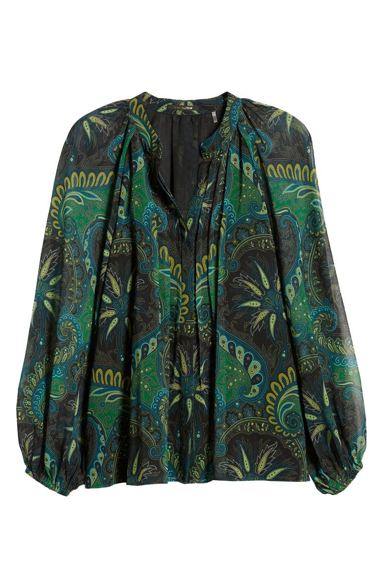 KOBI HALPERIN Paisley Print Georgette Peasant Top, Alternate, color, 