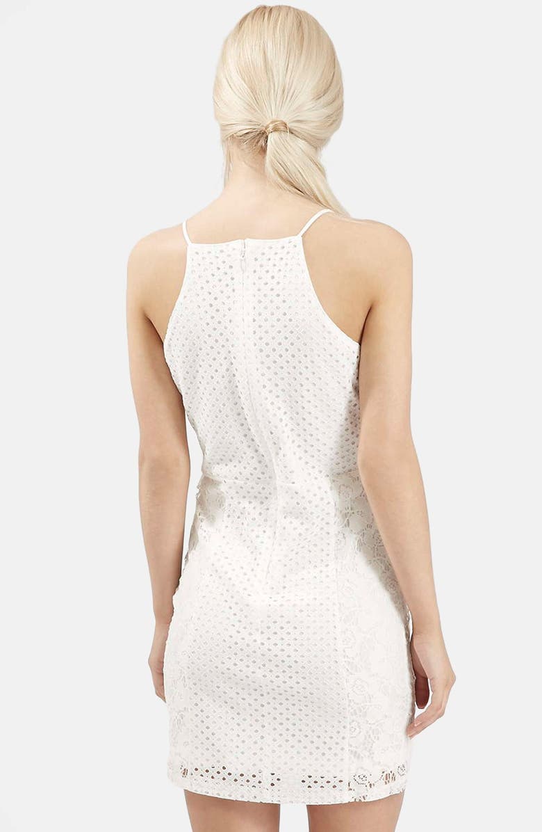 Topshop Strappy Lace Body-Con Dress, Alternate, color,