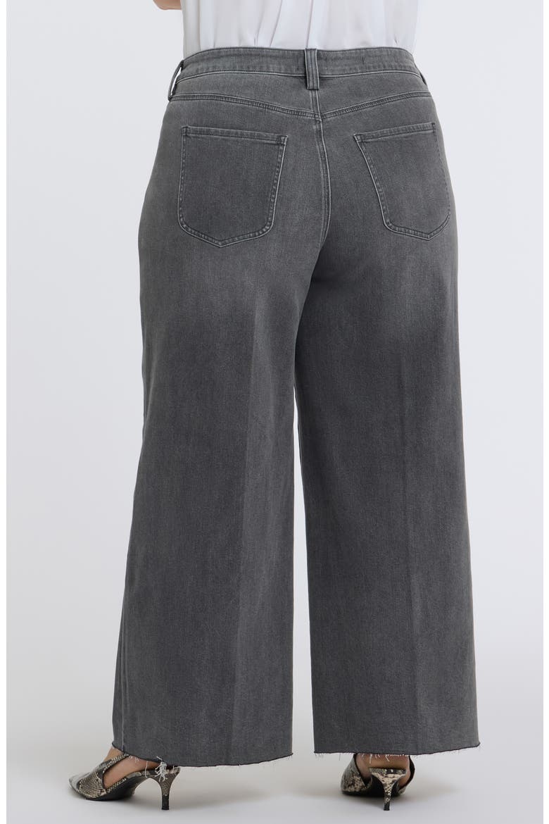 Simone Seamed Raw Hem High Waist Wide Leg Jeans, Alternate, color, DUSTY ASH