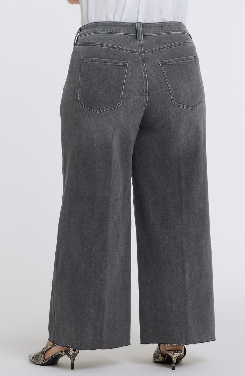 NYDJ Simone Seamed Raw Hem High Waist Wide Leg Jeans, Alternate, color, Dusty Ash