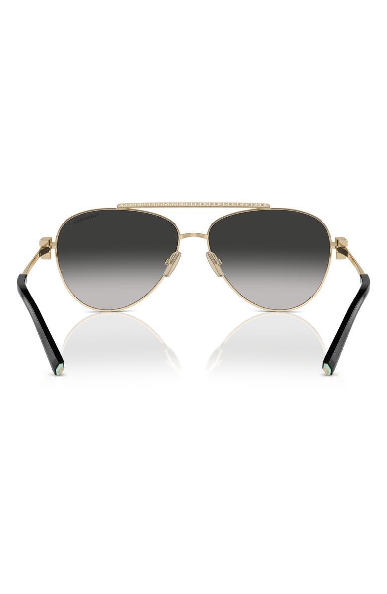Tiffany & Co. 59mm Gradient Pilot Sunglasses, Alternate, color, Pale Gold