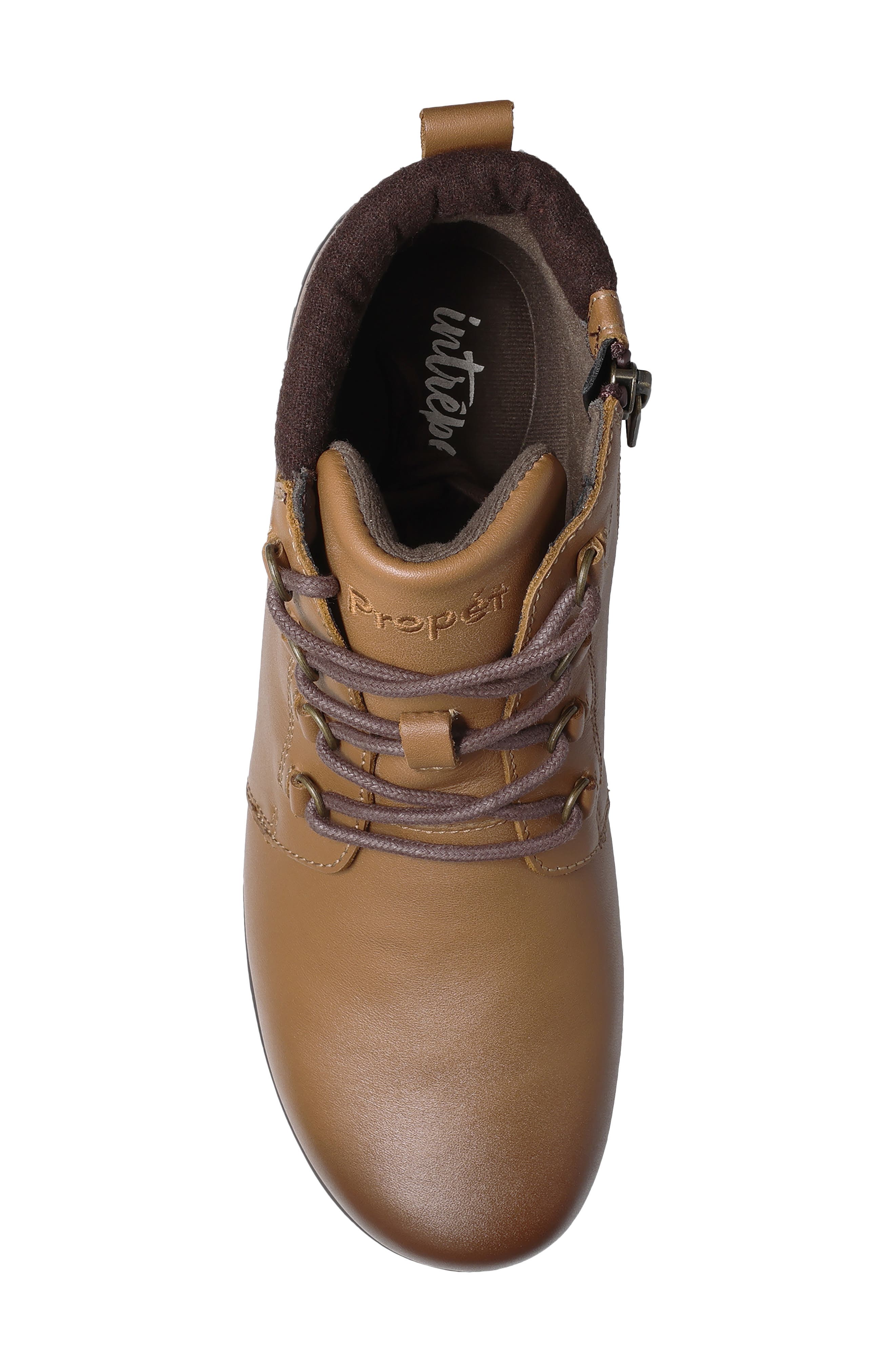Delaney Water Resistant Bootie, Alternate, color, BROWN