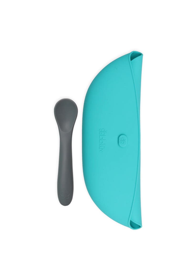 Pocket Portable Silicone Feeding Set, Alternate, color, Aqua