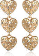 Juicy Couture Triple Heart Drop Earrings