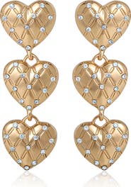 Juicy Couture Triple Heart Drop Earrings