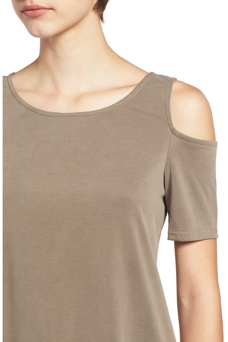 Cold Shoulder Tee, Alternate, color, ARMY OLIVE