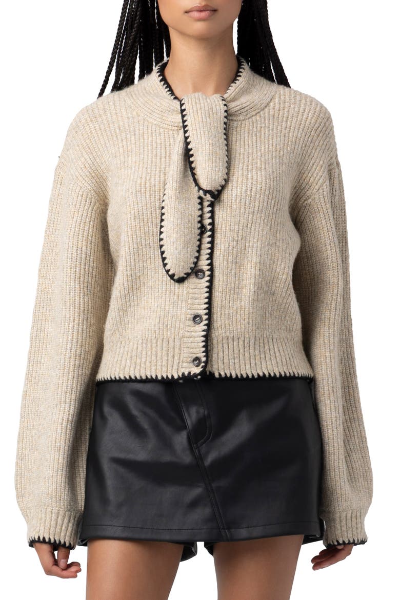 Tie Neck Cardigan, Main, color, OPENING ACT