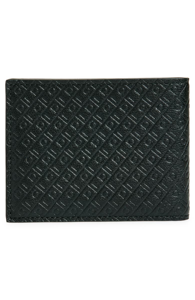 FERRAGAMO Mini Gancio Embossed Leather Bifold Wallet, Alternate, color, Nero Nero X Mod