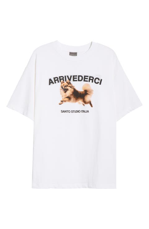Arrivederci Drappo Boxy Fit Cotton Graphic T-Shirt
