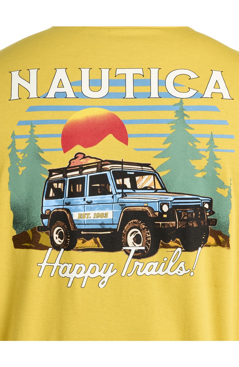 Nautica Happy Trails Long-Sleeve Graphic Tee, Alternate, color, Lightning Gold