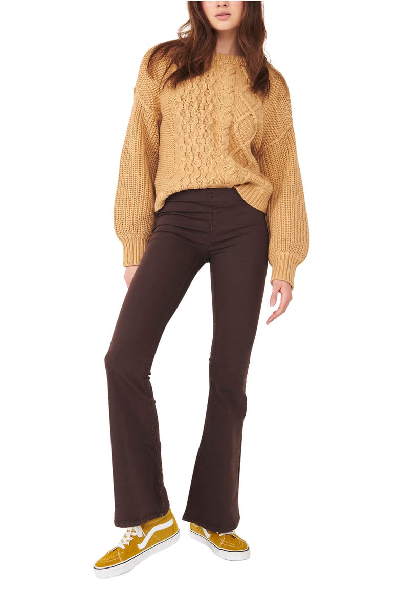 Free People We the Free by Free People Penny Pull-On Flare Pants, Alternate, color, 