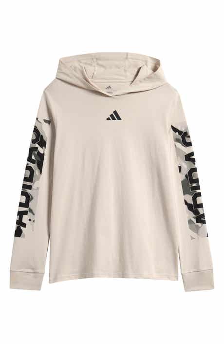 adidas Kids' Camouflage Linear Logo Cotton Jersey Hoodie