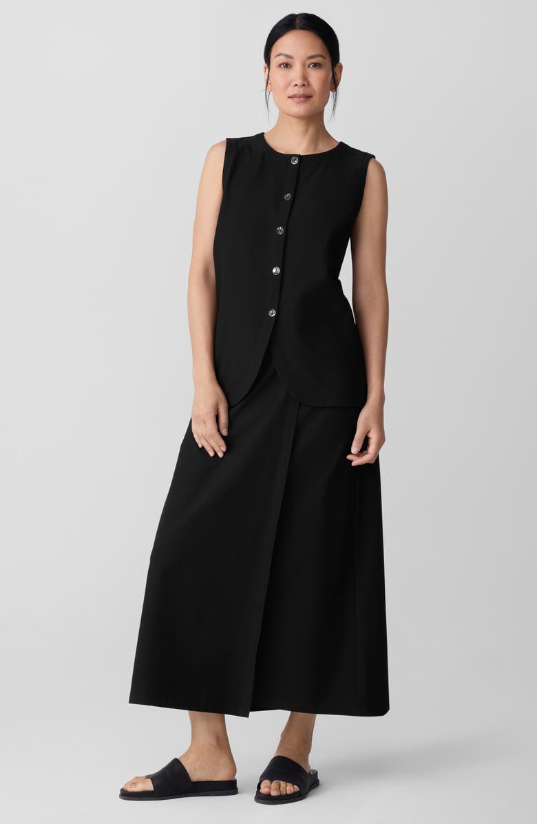 Eileen Fisher Back Tie Vest, Alternate, color, Black