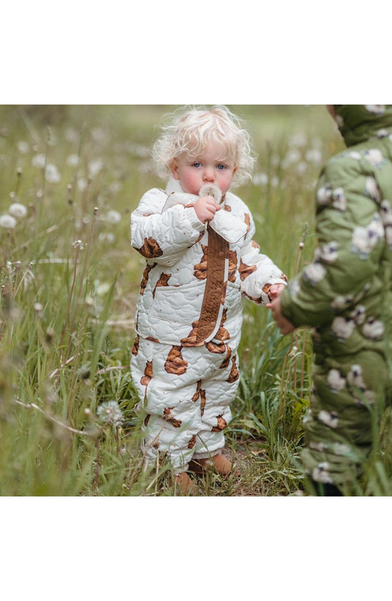Milkbarn Quilted Padded Pants, Alternate, color, Honey Bear