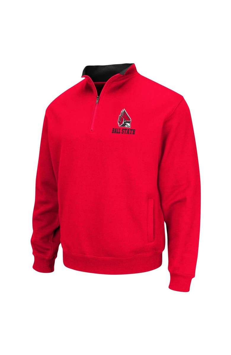 COLOSSEUM Men's Colosseum Cardinal Ball State Cardinals Tortugas Logo Quarter-Zip Jacket, Alternate, color, Cardinal