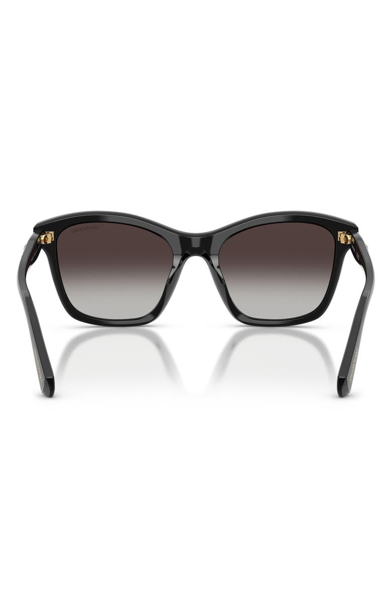 Swarovski 54mm Gradient Square Sunglasses, Alternate, color, Black / Gradient Grey