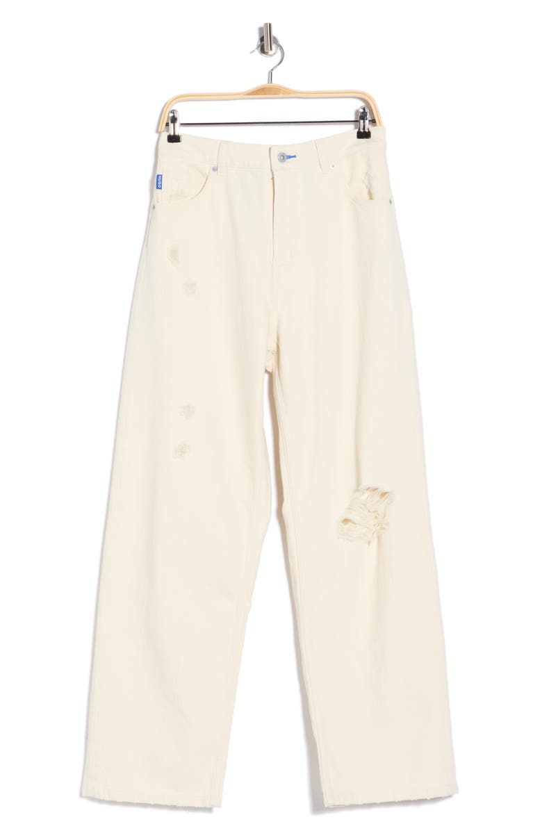 BOSS Leni Wide Leg Jeans, Main, color, Light Beige