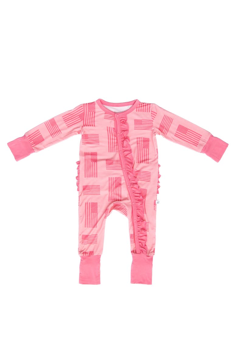Laree + Co Kenzie Ruffle Convertible Footie, Main, color, Pink